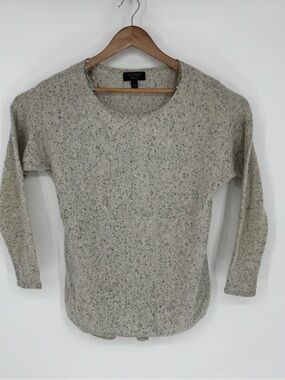 Charter Club Luxury Women’s Cashmere Crewneck Sweater Gray Speckled Sz Small F0
